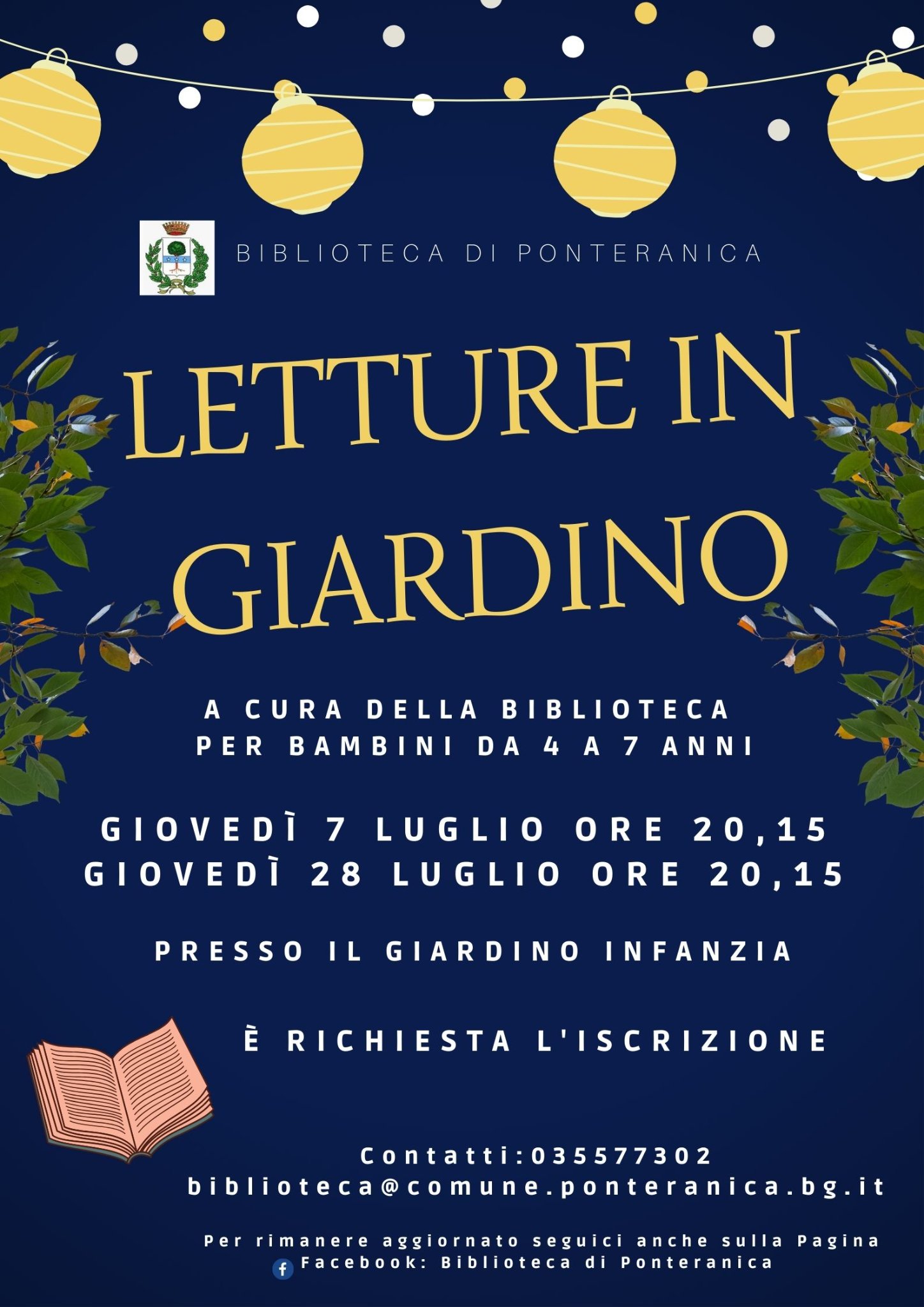 LETTURE in Giardino 4-7 anni