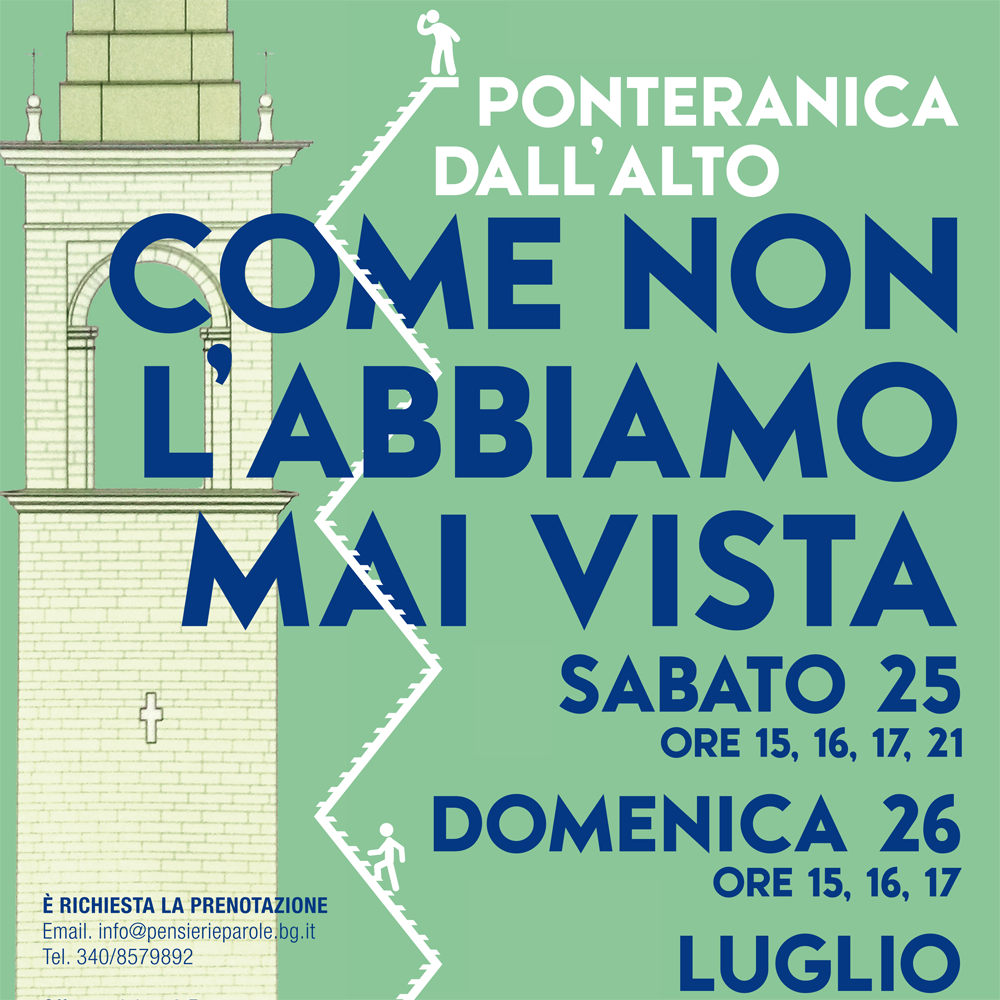 Ponteranica dall'alto del campanile: come non la abbiamo mai vista