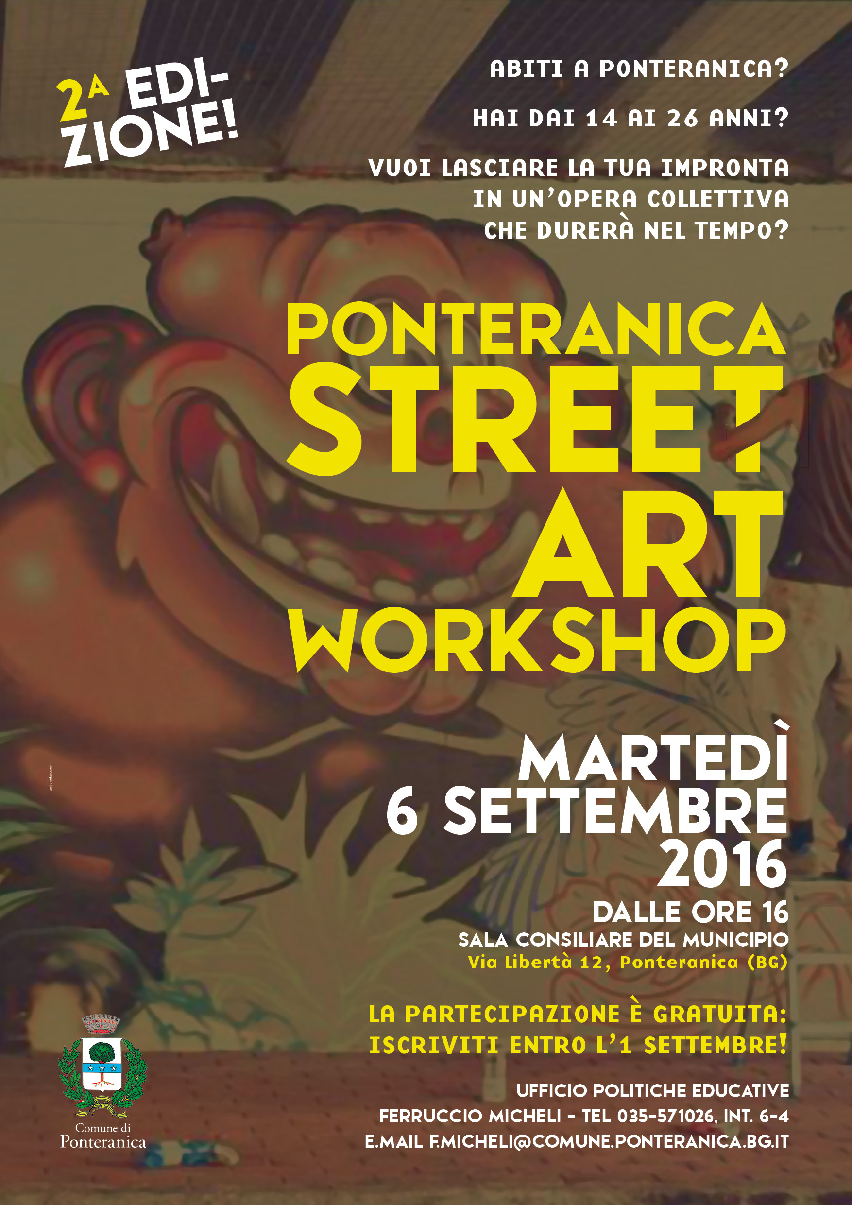 Street art workshop per ragazzi dai 14 ai 26 anni